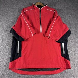 Nice Dry Joy Foot Joy Tour Collection Short Sleeve Rain Pullover Red Black SZ XL